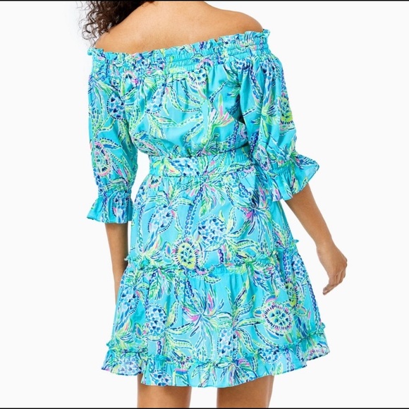 NWT Lilly Pulitzer Louisa Off the shoulder dress - Picture 3 of 4